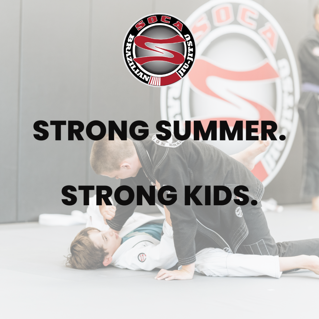 Kids practicing summer Jiu-Jitsu training at Soca BJJ San Diego mats